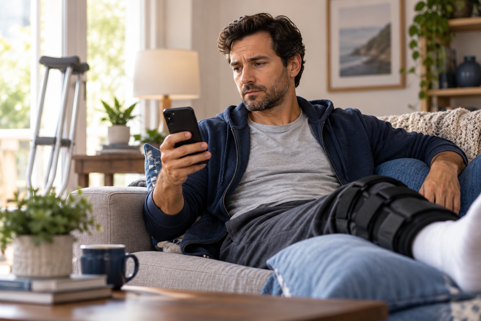 A recovering adult considers an unexpected phone call at home.