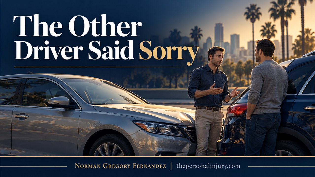 Illustration for The Other Driver Said Sorry: Does That Prove Fault in California?