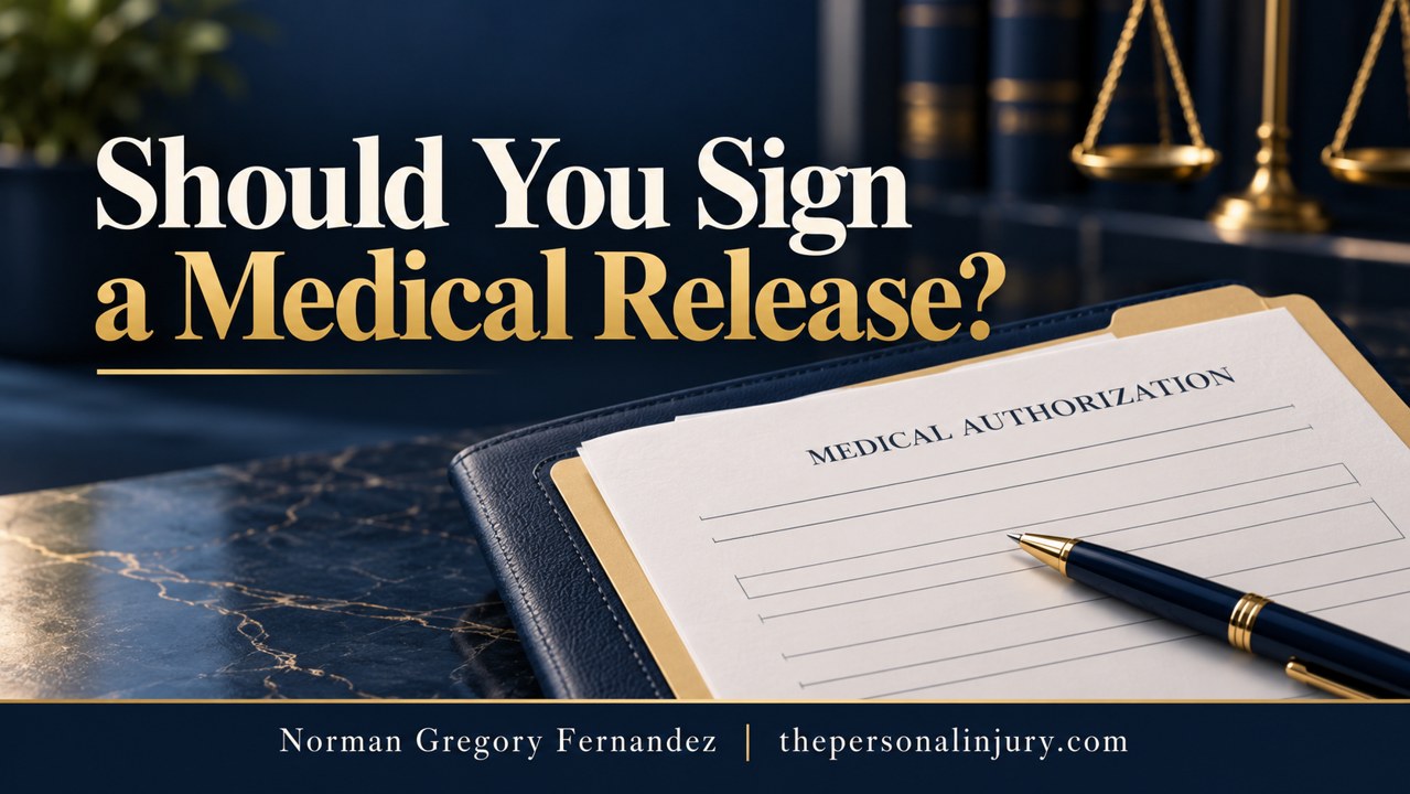 Illustration about reviewing an insurance medical authorization after a California accident